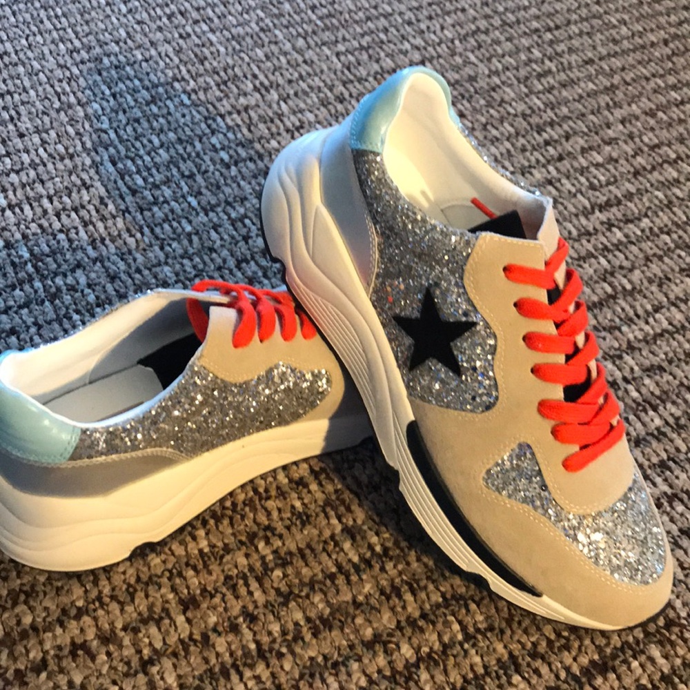 Upmarket Glitter Running Sole Sneaker - Quincy - 9